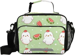 Watermelon Chick Kids Lunch Box Insulated Lunch Bags Cooler Tote Bag with Removable Shoulder Strap for Boy Girl Student 20858180