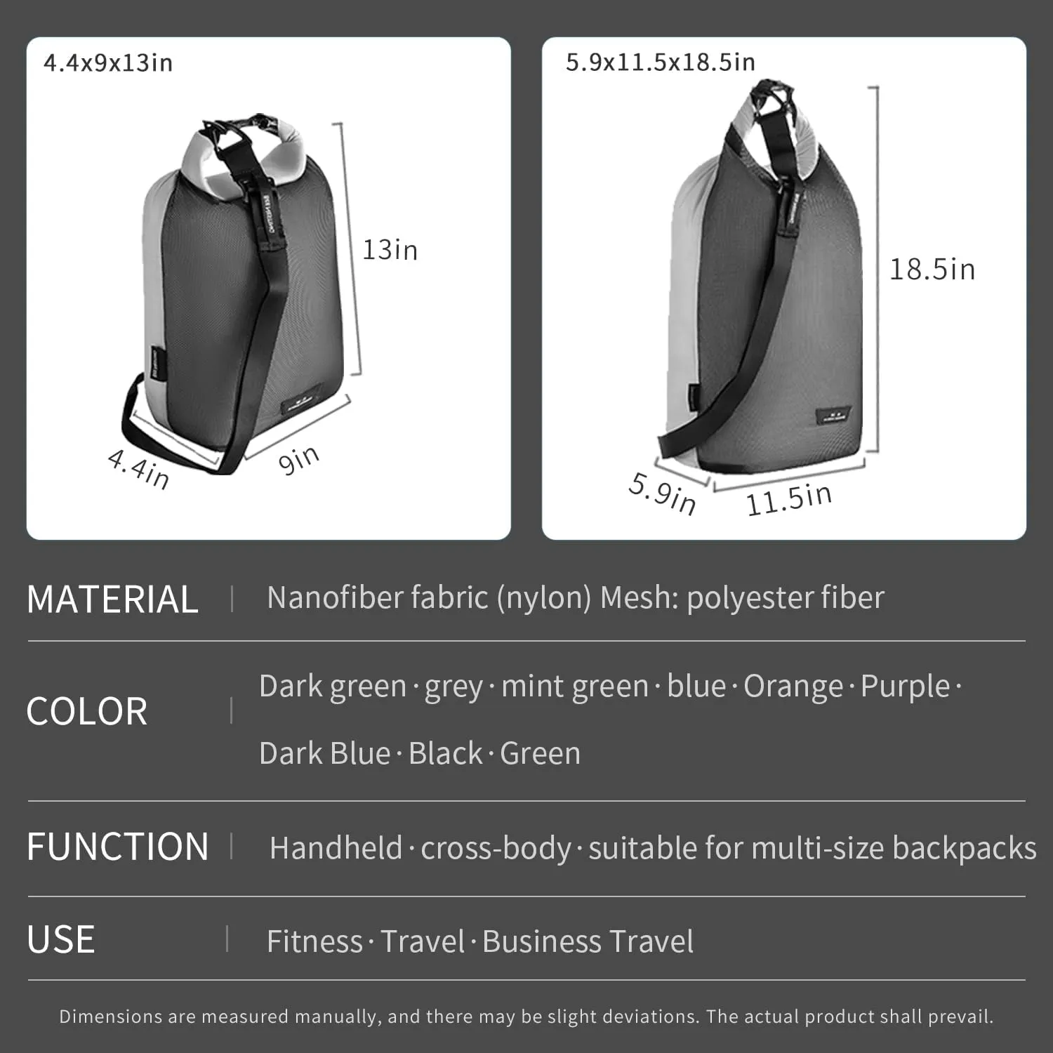Waterproof dry sack Lightweight Dry Bag Soft and comfortable stuff sacks for backpacking Rafting Boating Camping (Bule, 4L 8L)