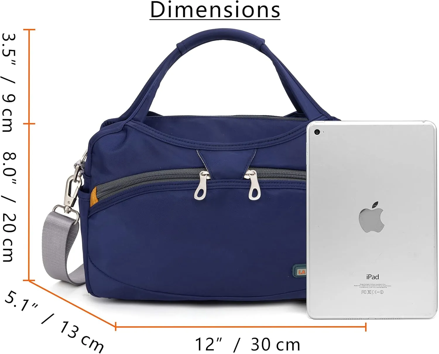 Waterproof Nylon Crossbody Bags for Women Multi-Pocket Shoulder Bag Travel Purse and Handbag