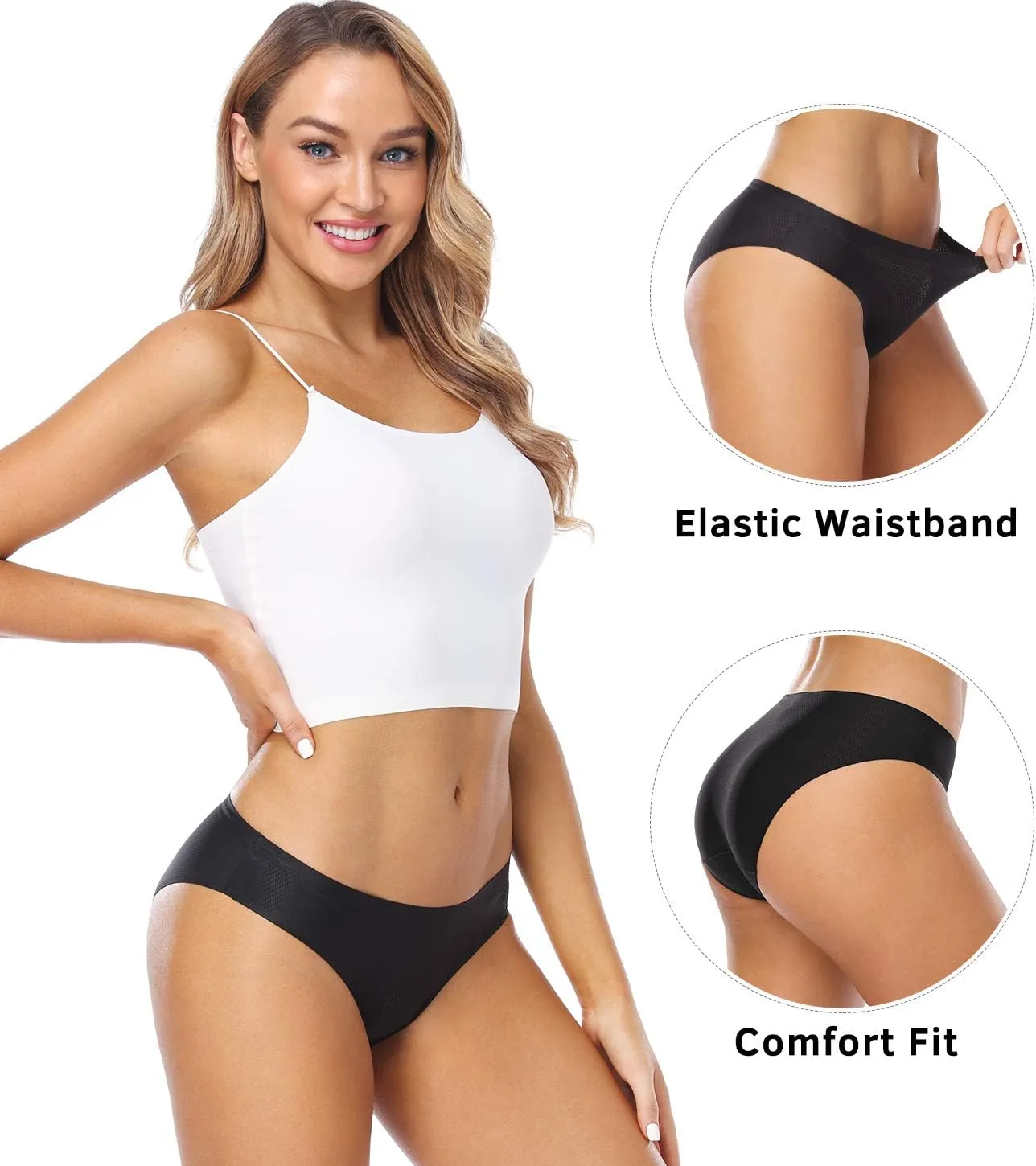 Wealurre Breathable Underwear Women Seamless Bikini Nylon Spandex Mesh Panties