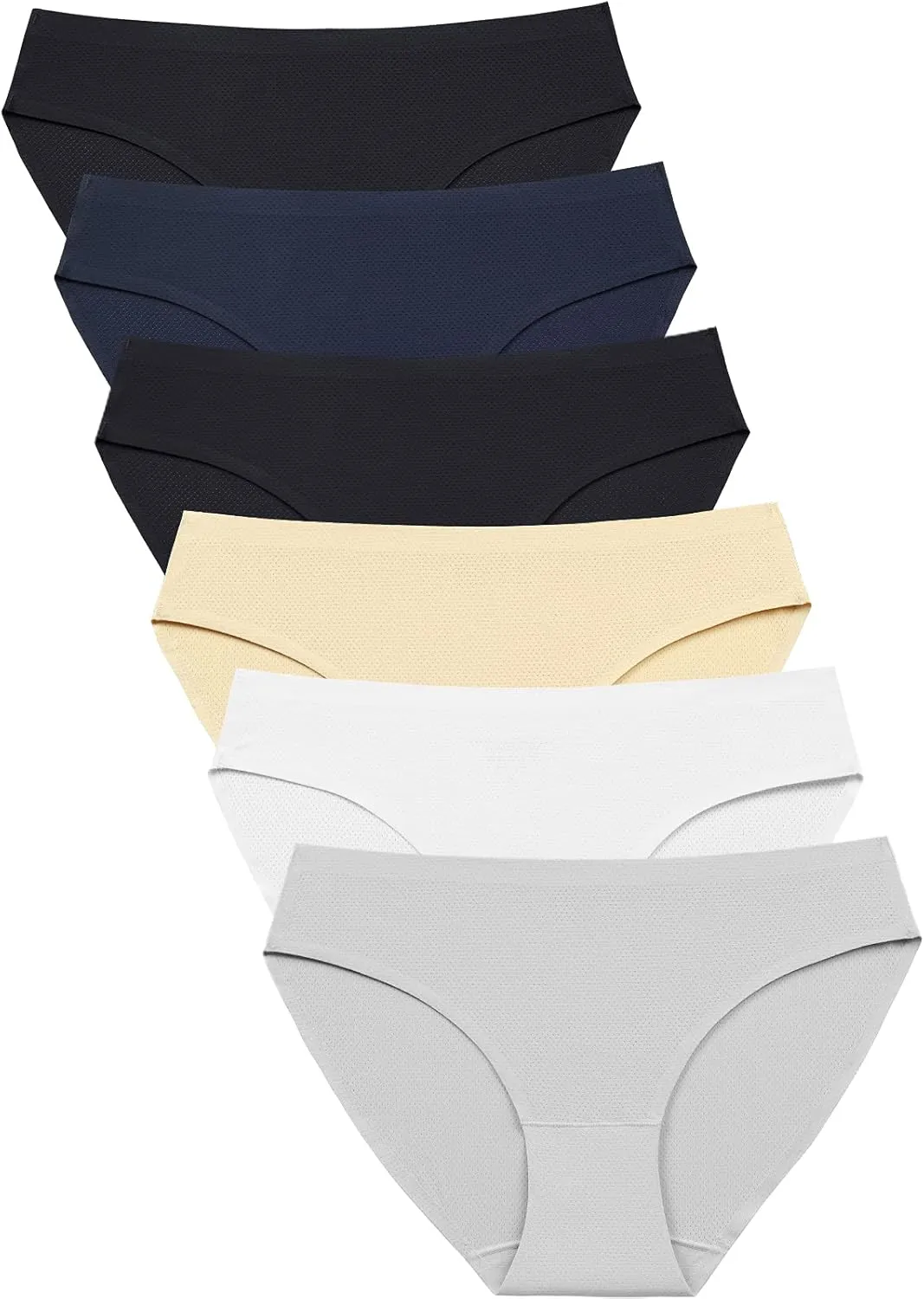 Wealurre Breathable Underwear Women Seamless Bikini Nylon Spandex Mesh Panties