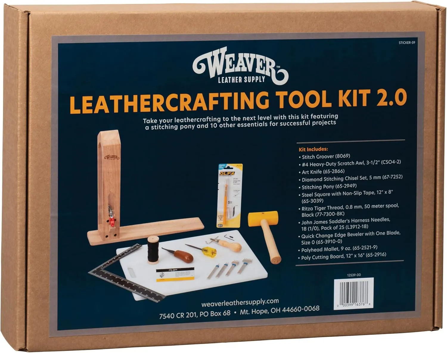 Weaver Leather Supply Leather Crafting Tool Kit 2.0 Leather Tools for Leather Working