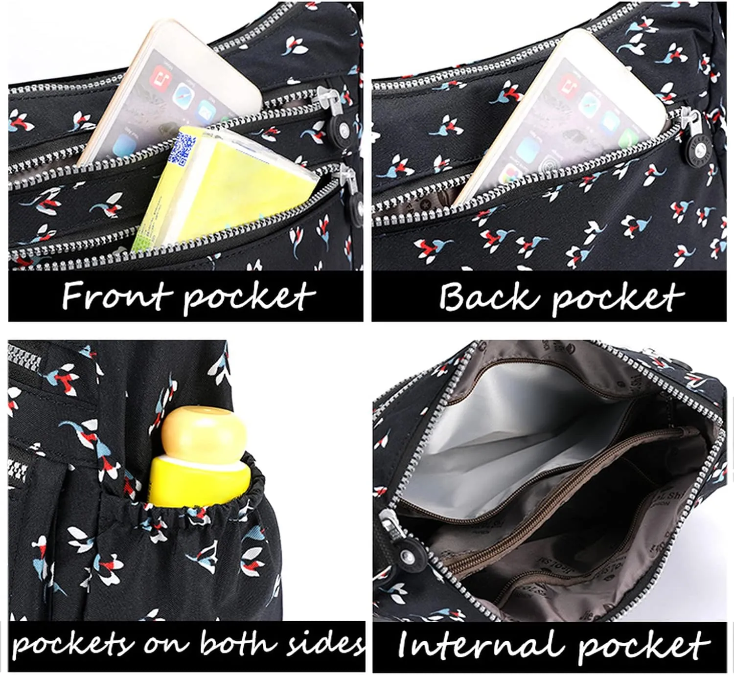 WENJHEN Women Shoulder Bag Ladies Crossbody Purse Roomy Multiple Pockets Handbag
