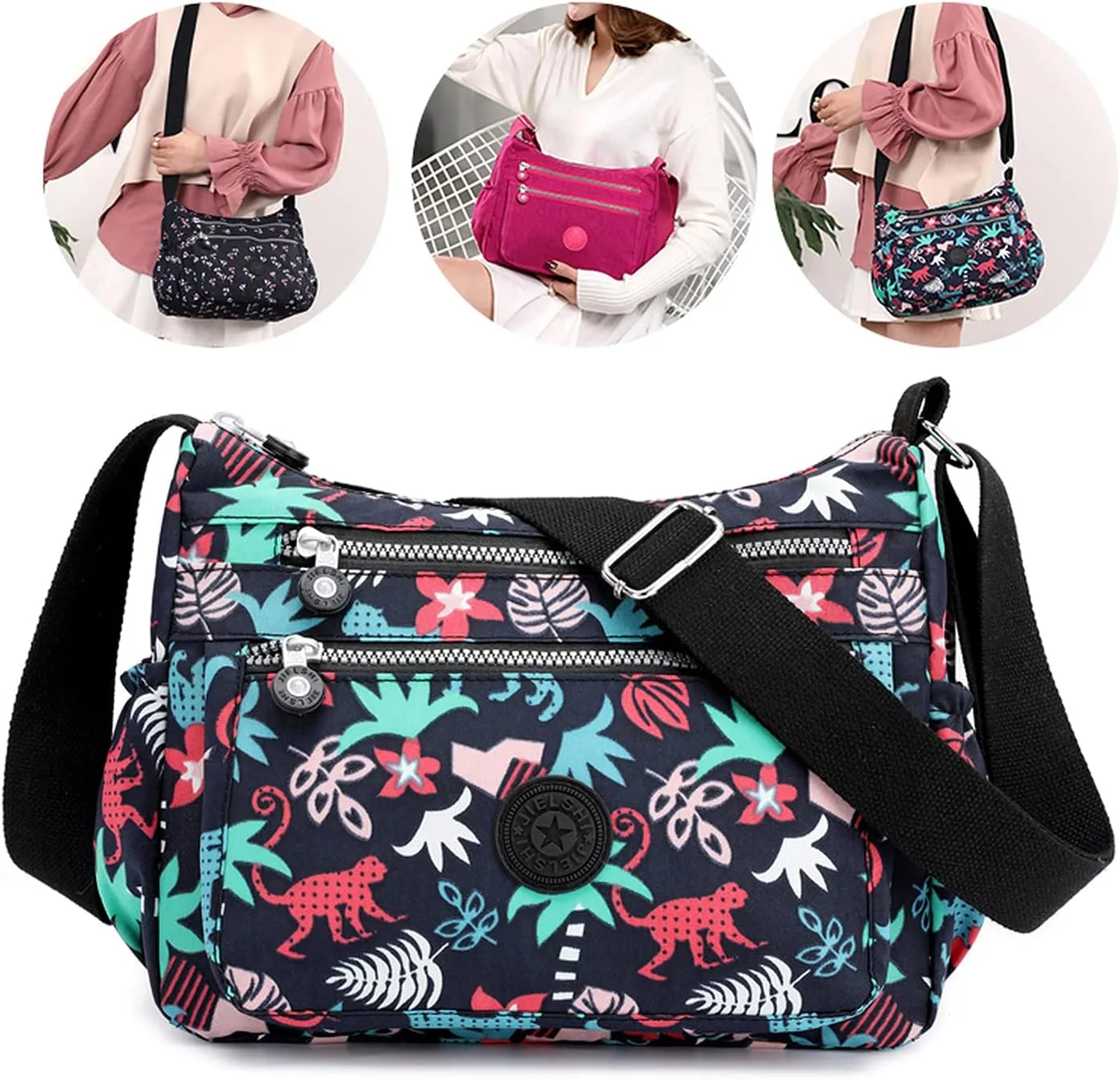 WENJHEN Women Shoulder Bag Ladies Crossbody Purse Roomy Multiple Pockets Handbag