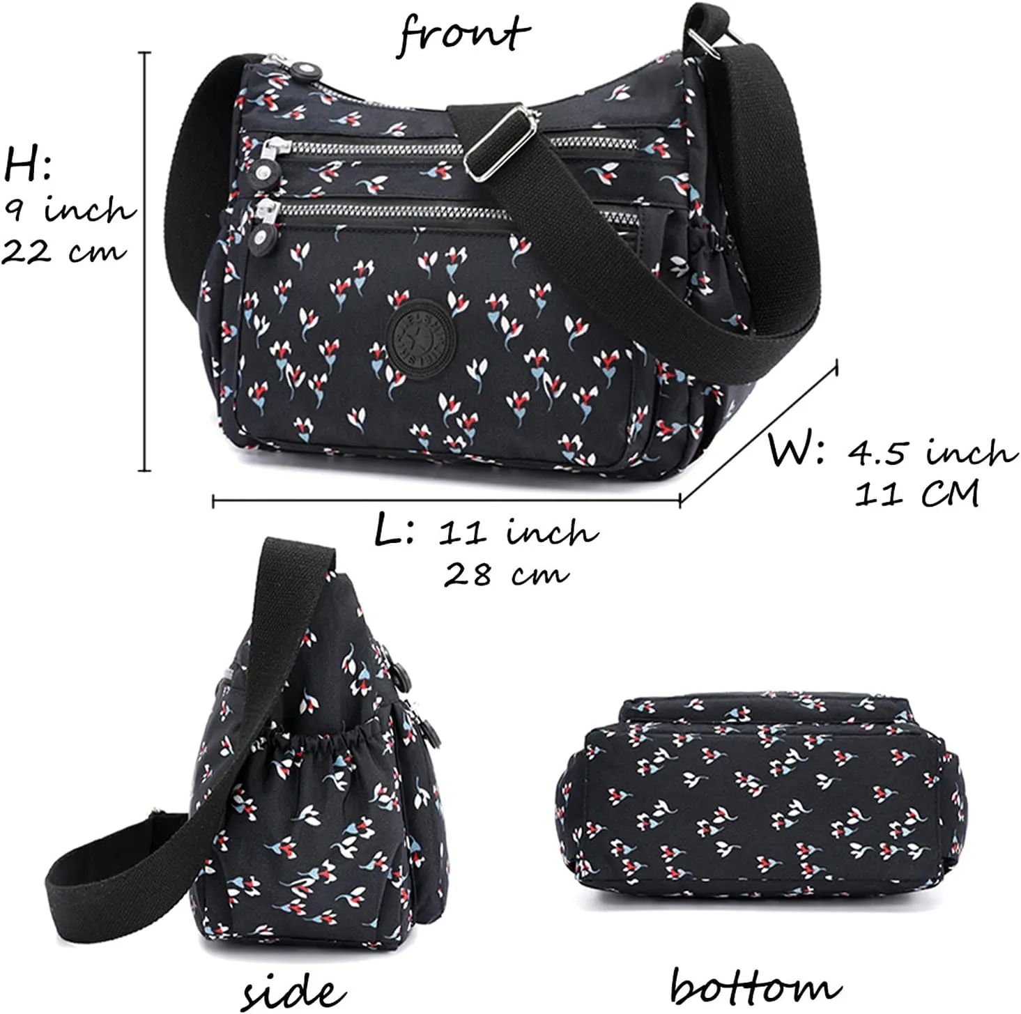 WENJHEN Women Shoulder Bag Ladies Crossbody Purse Roomy Multiple Pockets Handbag