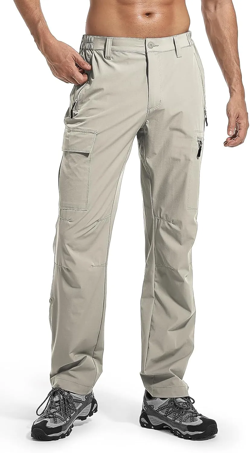 Wespornow Men's-Hiking-Pants Lightweight Water Resistant Quick Dry Outdoor Pants for Fishing Travel Camping