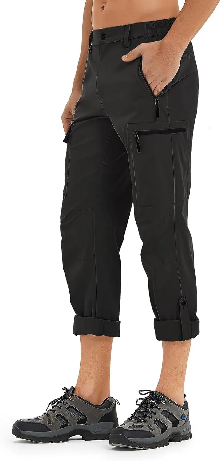 Wespornow Men's-Hiking-Pants Lightweight Water Resistant Quick Dry Outdoor Pants for Fishing Travel Camping