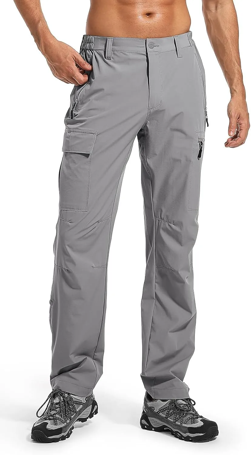 Wespornow Men's-Hiking-Pants Lightweight Water Resistant Quick Dry Outdoor Pants for Fishing Travel Camping