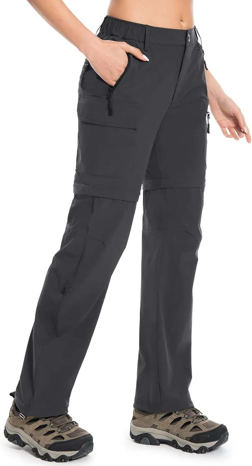 Wespornow Women's-Hiking-Pants Convertible-Zip-Off-Quick-Dry-Pants for Cargo, Camping, Travel, Outdoor, Fishing, Safari
