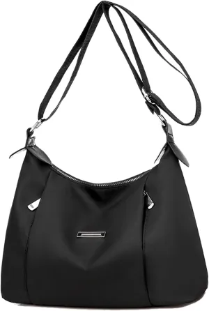 WITERY Shoulder Bag for Women - Lightweight Oxford Multi-Pocket Crossboby Purse Bags Zipper Handbag with Adjustable Strap