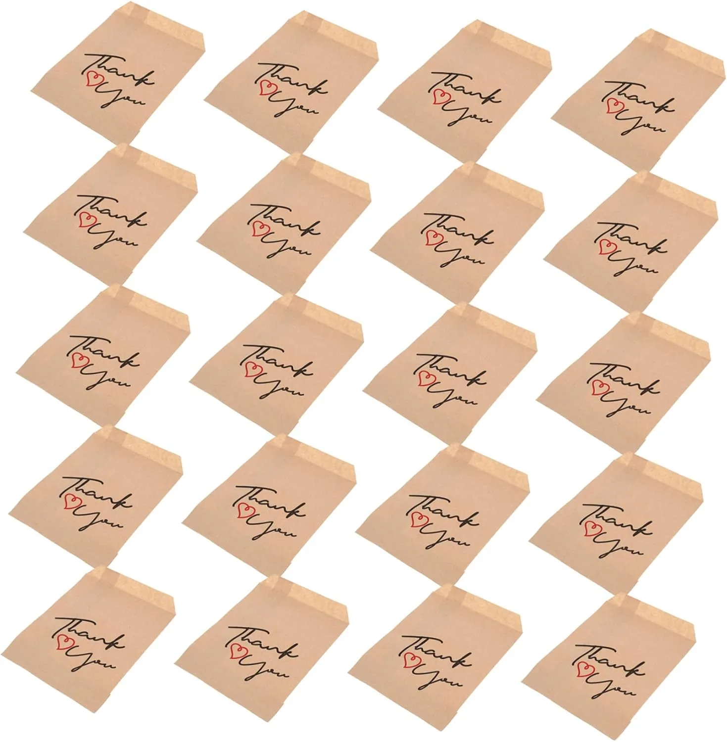 WOFASHPURET 100Pcs Decorative Biscuit Paper Bags Multi Function Party present Packaging Durable Candy Wrapping Bags for Holidays Events and Home Use