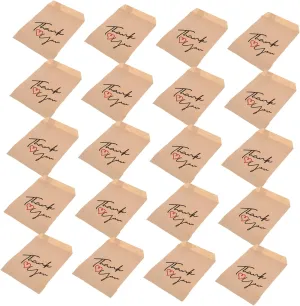 WOFASHPURET 100Pcs Decorative Biscuit Paper Bags Multi Function Party present Packaging Durable Candy Wrapping Bags for Holidays Events and Home Use