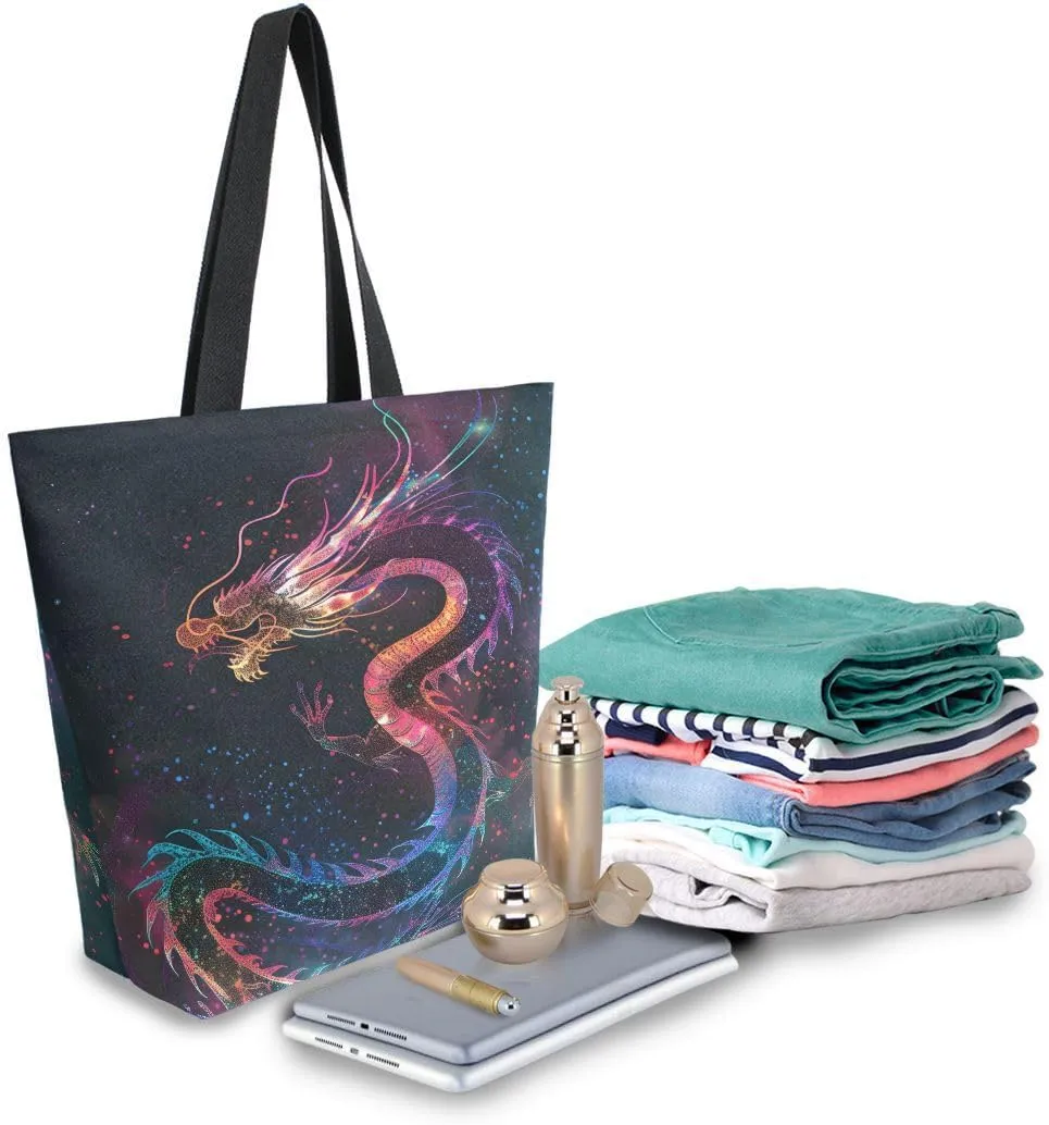 Woman Tote Bag Rainbow Fist Pride Shoulder Handbag for Work Travel Business Beach Shopping