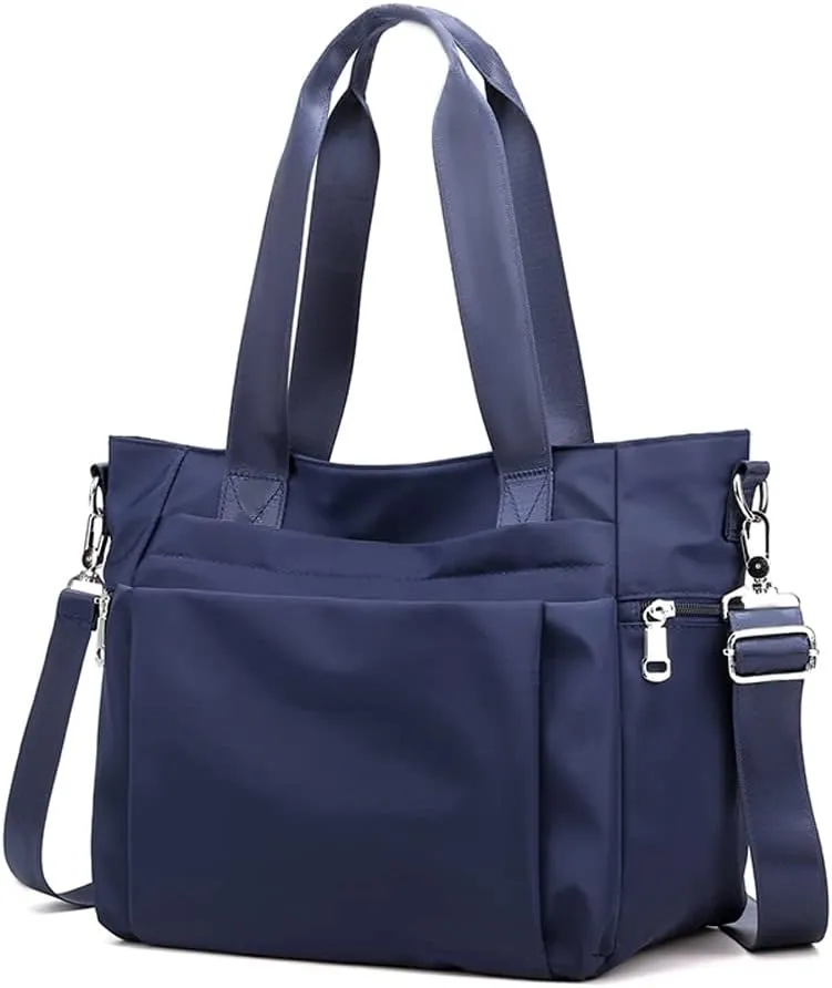 Women Nylon Tote Bag Water resistant Multi-function Shoulder Handbag Light Travel Messenger Bags