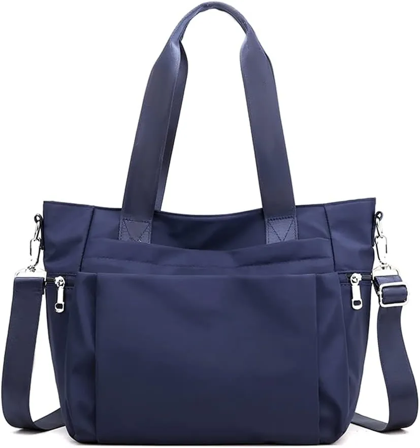 Women Nylon Tote Bag Water resistant Multi-function Shoulder Handbag Light Travel Messenger Bags
