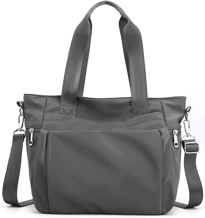 Women Nylon Tote Bag Water resistant Multi-function Shoulder Handbag Light Travel Messenger Bags