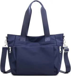 Women Nylon Tote Bag Water resistant Multi-function Shoulder Handbag Light Travel Messenger Bags
