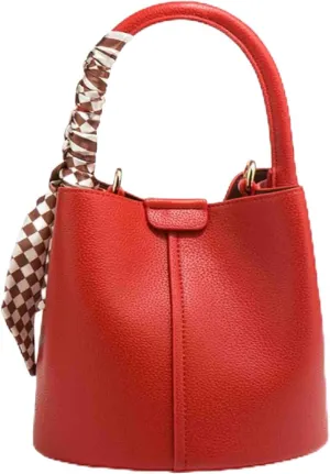 Women's bucket bag Mini PU leather bag Y2K shoulder bag minimalist crossbody bag designer shoulder bag