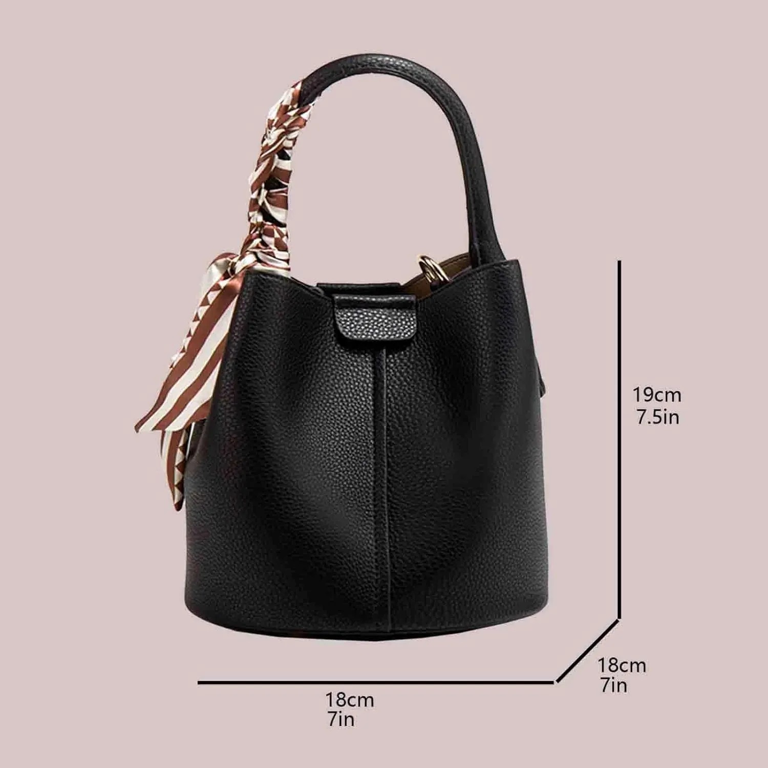Women's bucket bag Mini PU leather bag Y2K shoulder bag minimalist crossbody bag designer shoulder bag