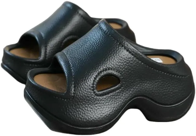 Women's Clogs High Heel Slippers Women's Clogs Open Toe Thick-Soled Slippers Summer Thick-Soled Flip-Flops