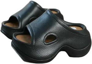 Women's Clogs High Heel Slippers Women's Clogs Open Toe Thick-Soled Slippers Summer Thick-Soled Flip-Flops