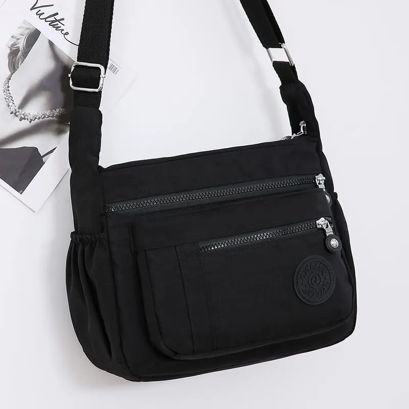 Women's Multi-Pocket Shoulder Bag, Nylon