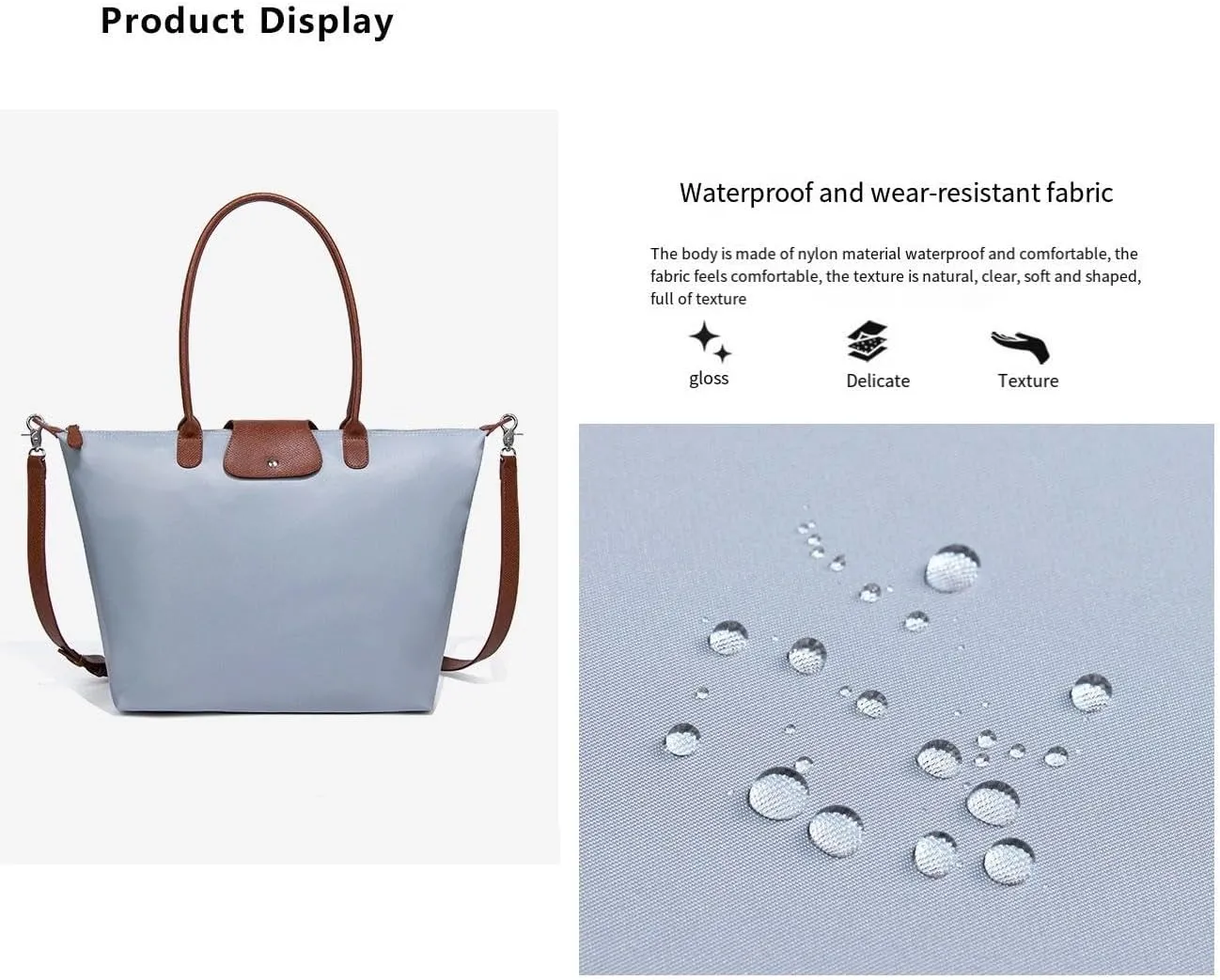 Women's Nylon Handbags Splash-Proof Tote Bags Commuter Shoulder Bag Everything Underarm Bag Purses