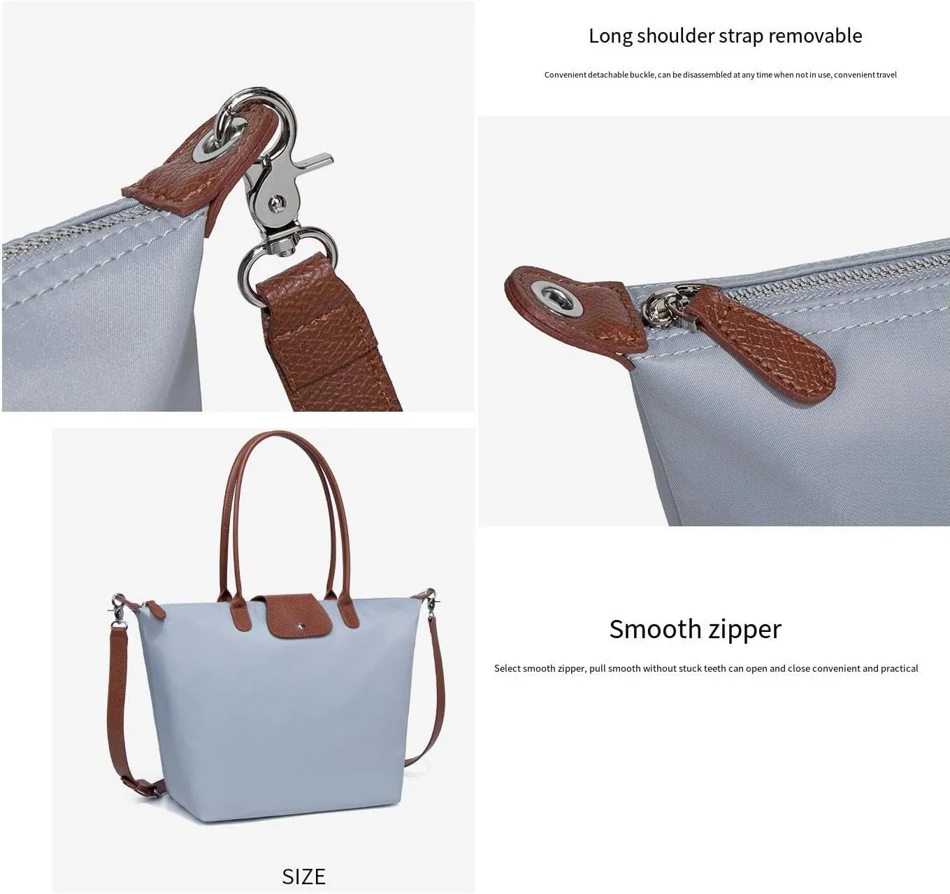 Women's Nylon Handbags Splash-Proof Tote Bags Commuter Shoulder Bag Everything Underarm Bag Purses