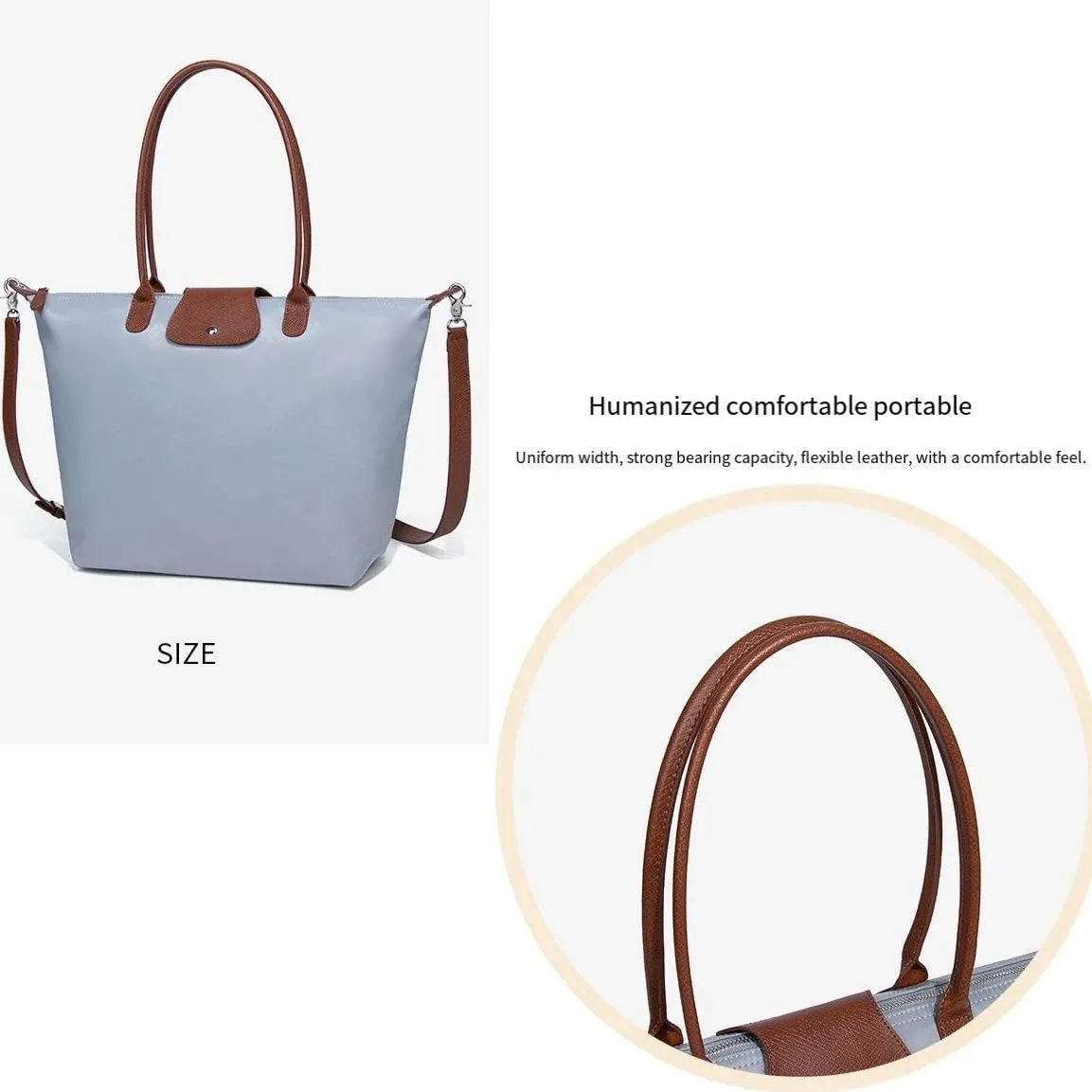 Women's Nylon Handbags Splash-Proof Tote Bags Commuter Shoulder Bag Everything Underarm Bag Purses