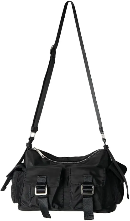 Women's Nylon Shoulder Bag Multi Pockets Totes Large Crossbody Bag Messenger Handbag Y2K Top Handle Purse