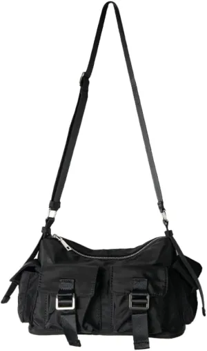 Women's Nylon Shoulder Bag Multi Pockets Totes Large Crossbody Bag Messenger Handbag Y2K Top Handle Purse