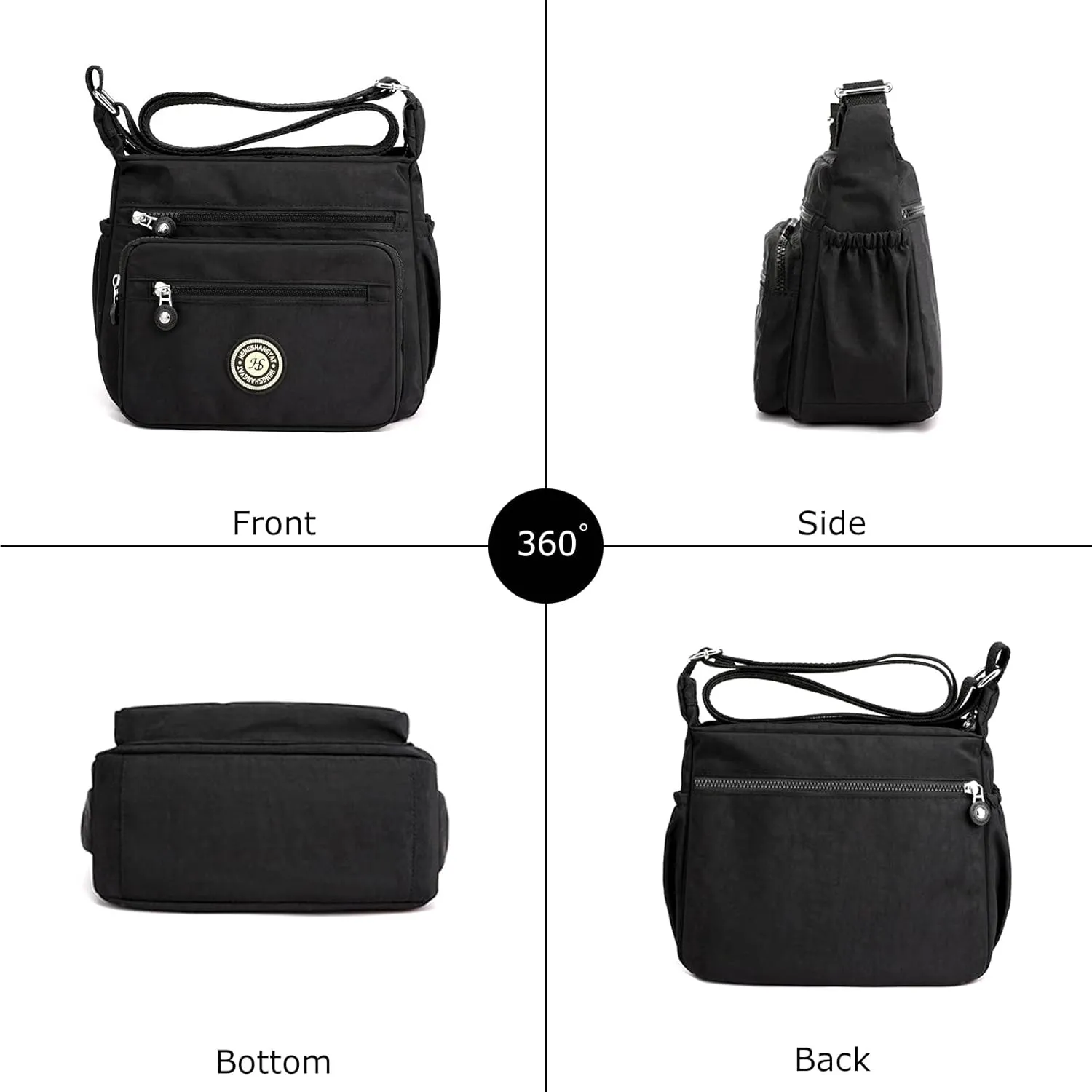 Women's Shoulder Bags Multi-Pocket Casual Crossbody Bag Handbags Waterproof Nylon Messenger Travel Bags Ladies Tote