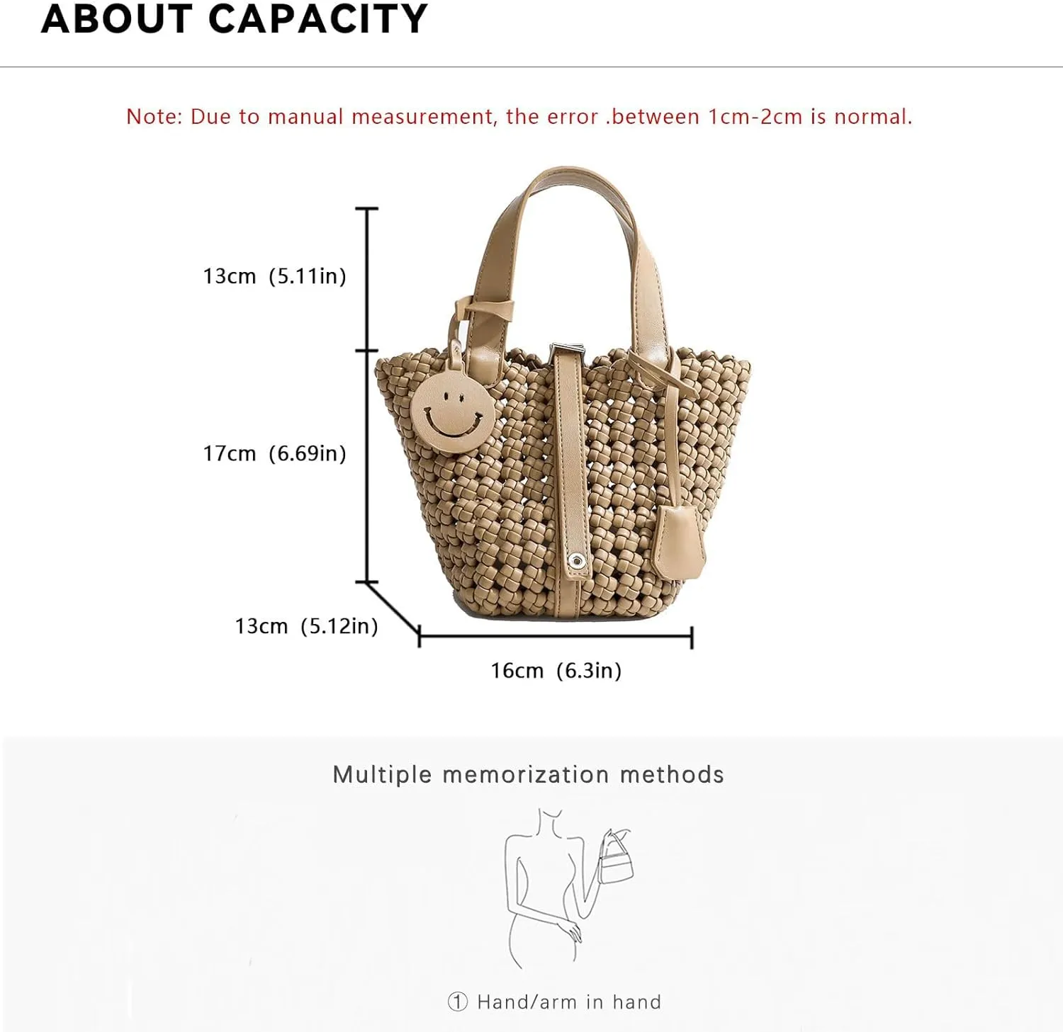 Woven Handbags for Women Top Handle Satchel Handbag Basket Bucket Bag Small Woven Tote Bag Hobo Purses