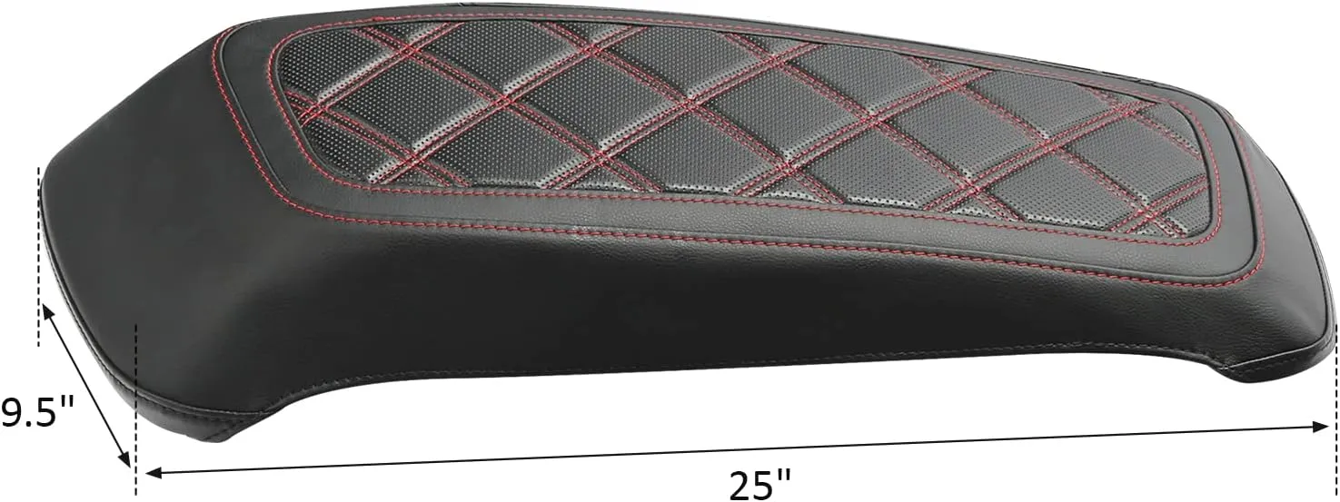 XFMT Motorcycle Saddlebag Lid Covers For Harley Davidson FL Touring '14-'23 Road King Street Glide Road Glide Electra Glide, Black Red