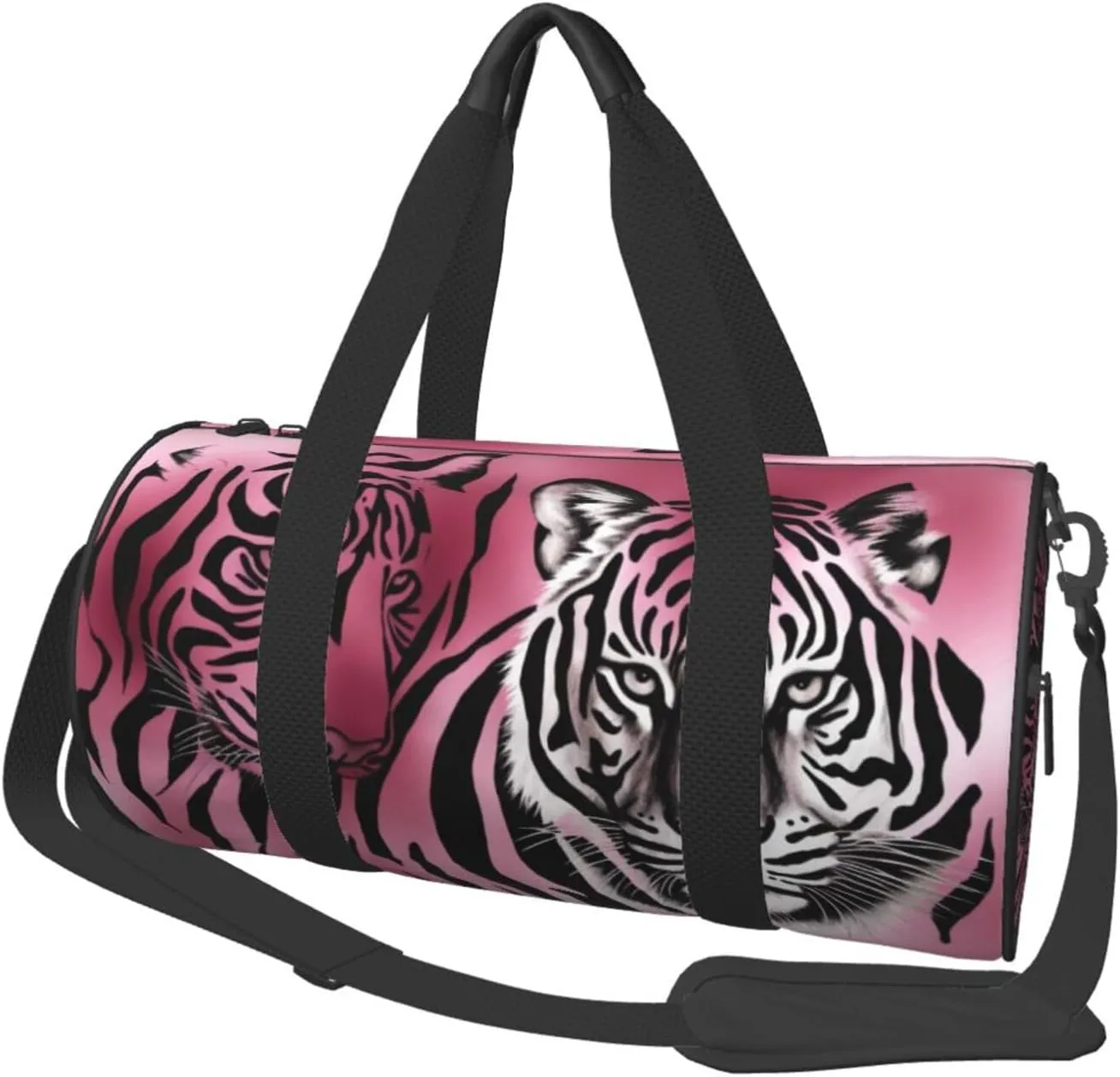 Zebra Tiger Leopard Printed Sports Gym Bag for Men Women Foldable Duffel Bag Carry On Weekender Bag for Travel Sports