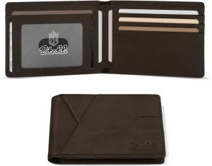 Zitahli Men's Slim RFID Blocking Leather Wallet - Premium Bifold Front Pocket Wallet with Gift Box,Leather Card Holder for Everyday Carry